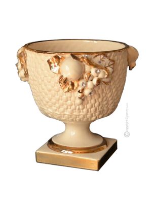 COPPA Exklusives Ornament aus Keramik Barockstil mit 24k Goldfarbe Swarovski-Kristalle