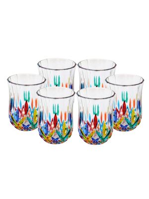 OPERA Set mit 6 authentischen handbemalten Likörgläsern aus hochwertigem Glas.