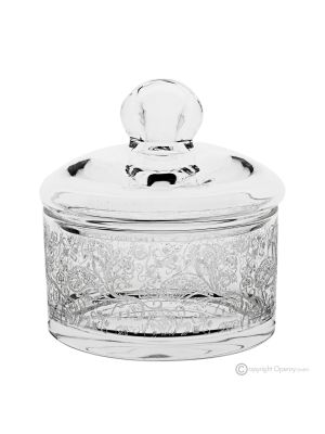 ESTRO Zuckerdose aus Glas mit Deckel von höchster Qualität, modernes Design.
