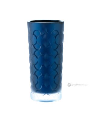FANTASY Authentische, moderne, dekorative, handbemalte Blumenvase aus Kristall.
