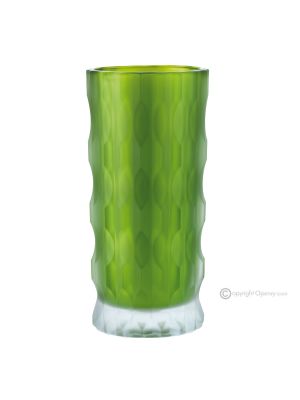 FANTASY Authentische, moderne, dekorative, handbemalte Blumenvase aus Kristall.