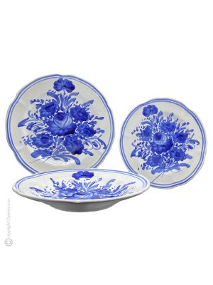 PIATTI FIORACCIO Kollektion Tellerset Set Teller Geschirrset  handgemachte Castelli Keramik Made in Italy