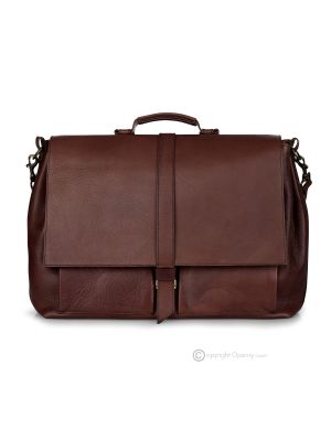 GEORGE Aktentasche Laptoptasche Notebooktasche Messenger Taschen Umhängetasche Herrentaschen handgefertigte aus echtem Leder Braun