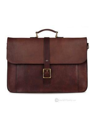 IKUBAG Aktentasche Laptoptasche Notebooktasche Messenger Taschen Umhängetasche Herrentaschen handgefertigte aus echtem Leder Braun