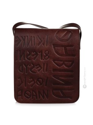 JACOPOIKU Umhängetaschen Herrentaschen handgefertigte aus echtem Leder braun