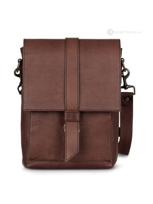 STEVEM Umhängetaschen Herrentaschen handgefertigte aus echtem Leder Braun