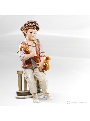 DER GROSSE JAZZ 1 – Sammeln Sie Musiker mit Saxophon, Capodimonte-Porzellanpuppen.