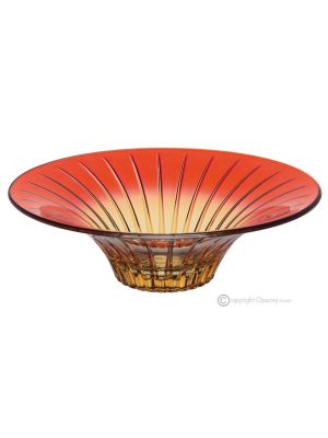 DOMINA Authentischer, handbemalter, moderner dekorativer Tafelaufsatz aus hochwertigem Glas.