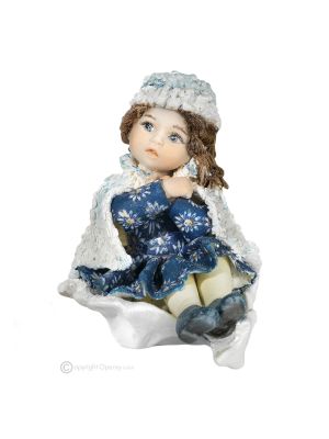 WINTER Capodimonte, Statuette, die den Winter darstellt, italienisches Kunstporzellan.