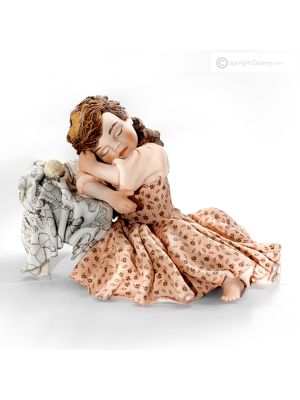 Dornröschen im Wald Capodimonte-Porzellanfigur, handwerkliche Magie.