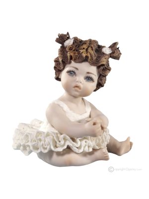LILA - Capodimonte, Ballerina-Porzellanstatuette, Schönheit und Kunst.