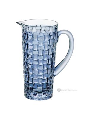 MANHATTAN Krug, Dekanter, Karaffe, hochwertiges Glas, handbemalt, modernes Design.