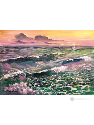STURMFLUT Acrylgemälde auf Leinwand modern Made in Italy