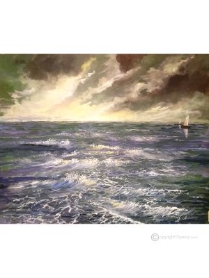 STURMFLUT Acrylgemälde auf Leinwand modern Made in Italy