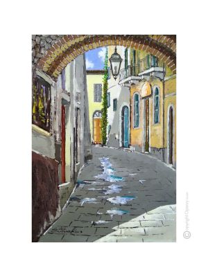 MONTEFIASCONE Acrylgemälde auf Leinwand modern Made in Italy