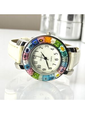 SPACE 7 Edle Damenuhr Murano Glas Schmuck Murrine elegant stilvoll Italienisches Design