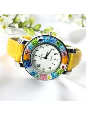 SPACE 8 Edle Damenuhr Muranoglas Schmuck handgemacht exklusiv elegant hochwertig modern