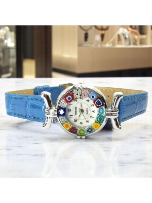 LADY 10 Edle Damenuhr Muranoglas Schmuck handgemacht modern stilvoll hochwertig exklusiv