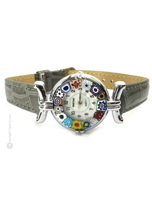 LADY 14 Muranoglas Schmuck Armbanduhr Damen handgemacht modern Italienisches Design stilvoll