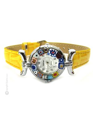 LADY 21 Murano Glas Schmuck Armbanduhr Damen Murrine hochwertig elegant stilvoll exklusiv