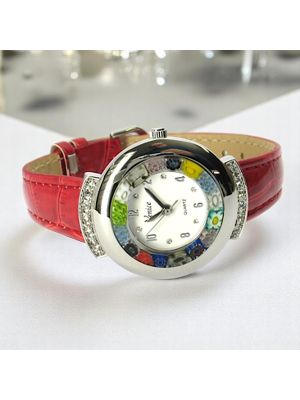 STAR 17 Edle Damenuhr Muranoglas Schmuck Leder Armband elegant hochwertig exklusiv hochwertig