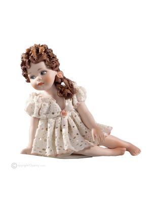 ODETTE Romantische Capodimonte-Porzellanpuppe, reine und feine Kunst.