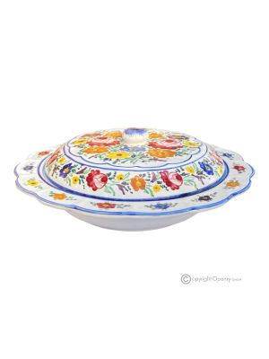 RISOTTIERA Risotto-Gericht, authentische Castelli-Kunstkeramik, handgefertigt und handbemalt.