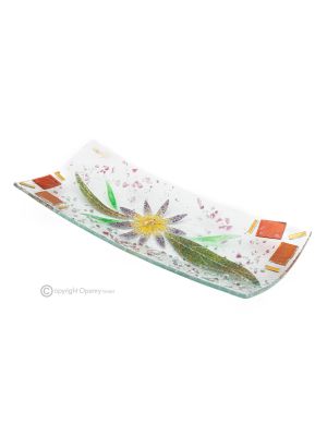 ASTER – Tafelaufsatz, Tablett, Servierschale, handgefertigtes Kunstglas, modernes Design