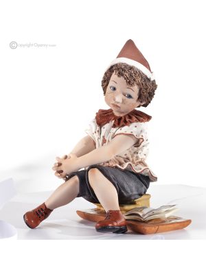 PINOCCHIO Capodimonte Märchenstatuette, italienischer Charme aus Porzellan.