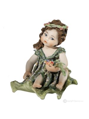 FRÜHLING Capodimonte-Statuette, Darstellung der Jahreszeit aus Porzellan.