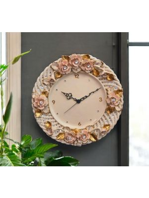 OROLOGIO Künstlerische Keramikwanduhr im Barockstil handgemacht handbemalt authentisch Made in Italy