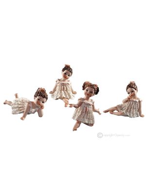 SELLY FANNY SHIRLEY PEGGY Capodimonte 4 Porzellanpuppen.