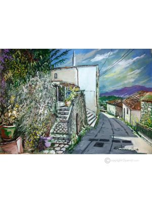 SANTA CROCE Acrylgemälde auf Leinwand modern Made in Italy