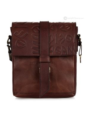 STEVESIKU Umhängetaschen Herrentaschen handgefertigte aus echtem Leder Braun