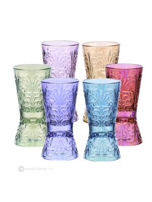TATUAJE Set mit 6 authentischen handbemalten Likörgläsern aus hochwertigem Glas.