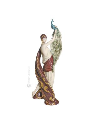 DAME 859 Italienische Porzellan Figur Barock handbemalt hochwertig Italienisches Design
