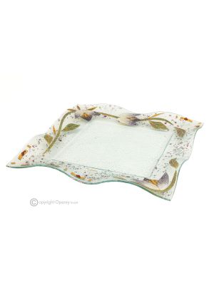 AZALEA – Tablett, Servierteller, Tafelaufsatz aus Kunstglas, handgefertigt