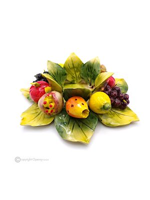 FRUCHTKERZENHALTER – Tischdekoration aus Capodimonte-Keramik