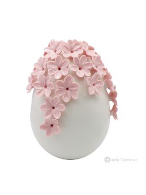 EGG – Tischdekoration mit kleinen Blumen, feine Capodimonte-Keramik