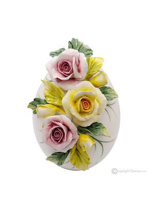 ROSENEI – Tischdekoration mit Blumen, feine Capodimonte-Keramik