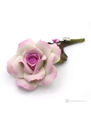 Glyzinienrose – Hängeblume aus Capodimonte-Porzellan, handgefertigt, hochwertig