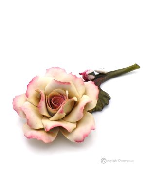 ROSE – Hängende Blume aus Capodimonte-Porzellan, handgefertigt, hochwertig