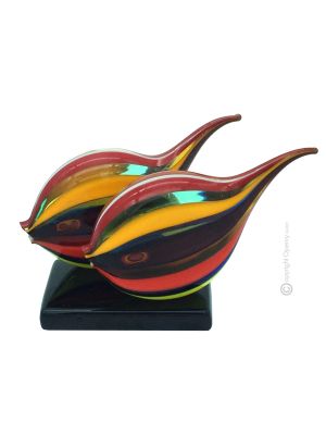 FISCHE mundgeblasenes Muranoglas authentisches Made in Italy