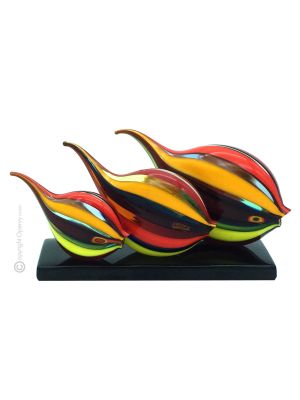 FISCHE mundgeblasenes Muranoglas authentisches Made in Italy