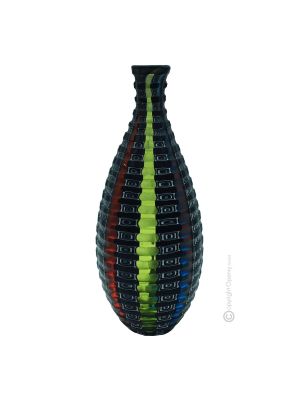 LIKÖRFLASCHE MURRINE aus geblasenes Muranoglas Made in Italy
