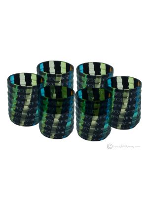 LIKÖRGLÄSER MURRINE Set 6 Shot Gläser aus Muranoglas Made in Italy