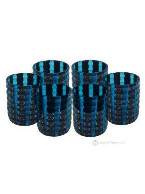 LIKÖRGLÄSER MURRINE Set 6 Shot Gläser aus Muranoglas Made in Italy