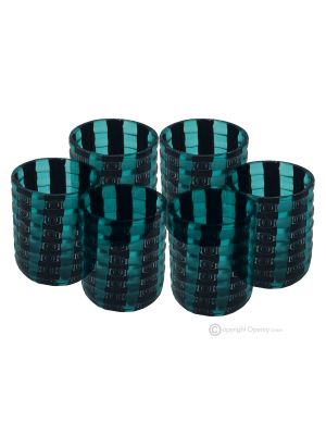 LIKÖRGLÄSER MURRINE Set 6 Shot Gläser aus Muranoglas Made in Italy