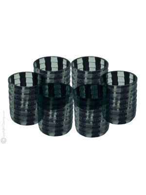 LIKÖRGLÄSER MURRINE Set 6 Shot Gläser aus Muranoglas Made in Italy