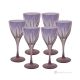DEBBY Set aus 6 authentischen handbemalten Weingläsern mit Stiel aus hochwertigem Glas.